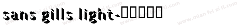 sans gills light字体转换